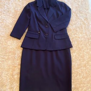 Navy Suit Jacket With A Skirt